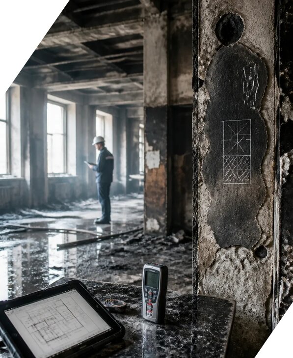 Обследование зданий после пожара в Дюртюли от 15638 р. | ЭкспертизаРоссия