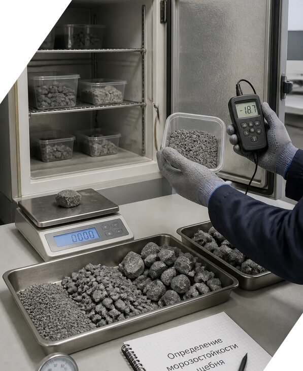Определение морозостойкости щебня в Дюртюли от 3649 р. | ЭкспертизаРоссия