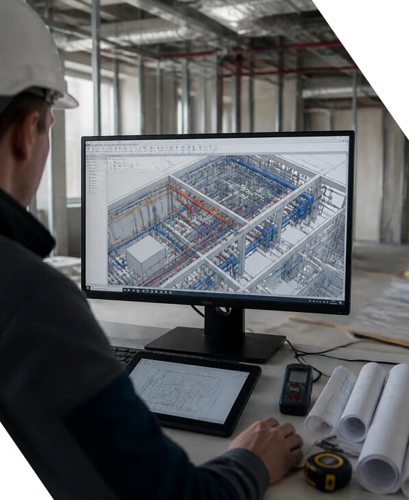 Создание BIM модели инженерных сетей для объектов в Дюртюли